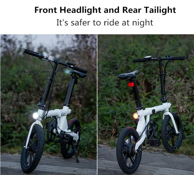 Mini Electric Bicycle 16 Inch 2 Wheels Electric Bicycle Brushelss Motor 350W 36V WhiteRedBlackYellow Adult Electric Scooter (5)