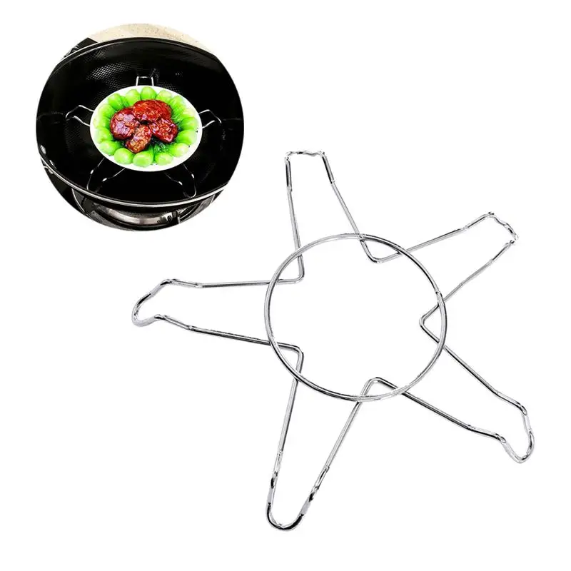 1pc Cooking Rack Stainless Steel Baking Pentagram Cooling Steaming Rack Stand Cookware for Instant Pot Pressure Cooker Air Fryer