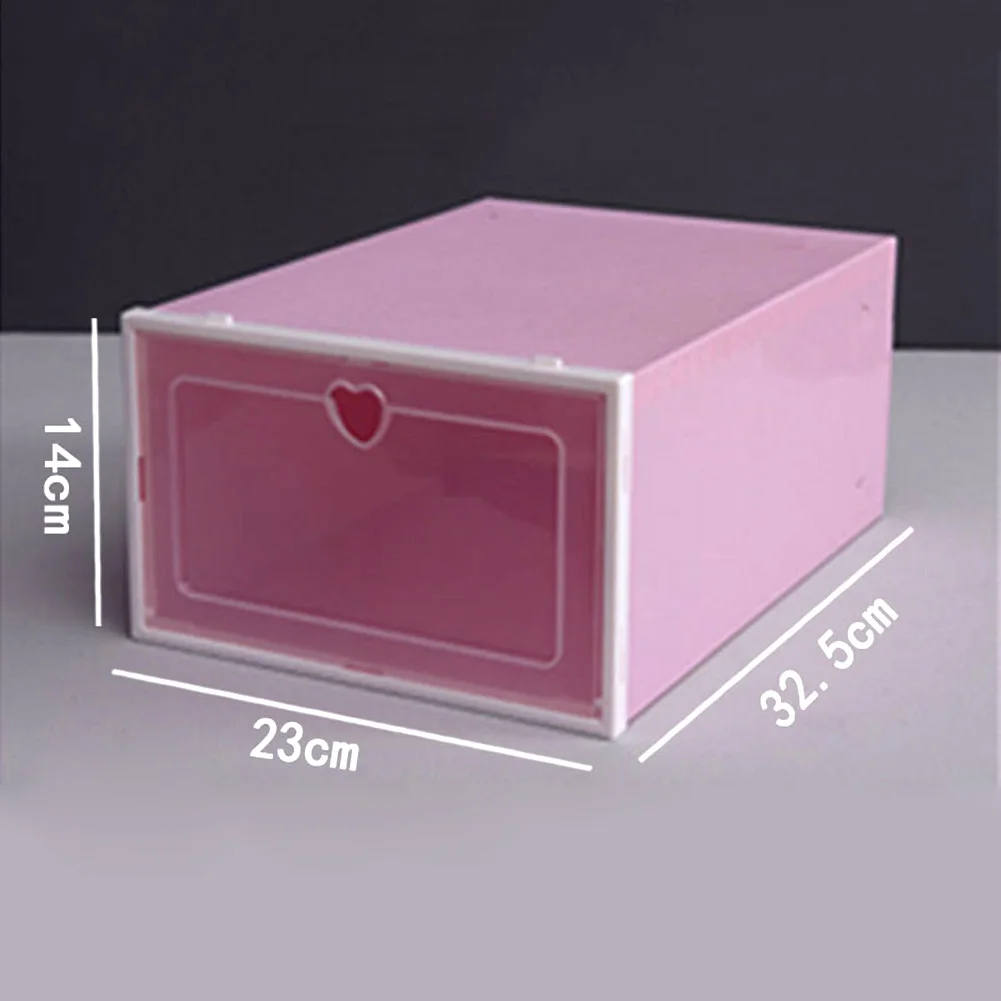 Прозрачный ПП Стекируемый пыленепроницаемый флип-ящик коробка для обуви контейнер для хранения вещей Органайзер пластиковые обувные коробки стекируемые коробки для хранения