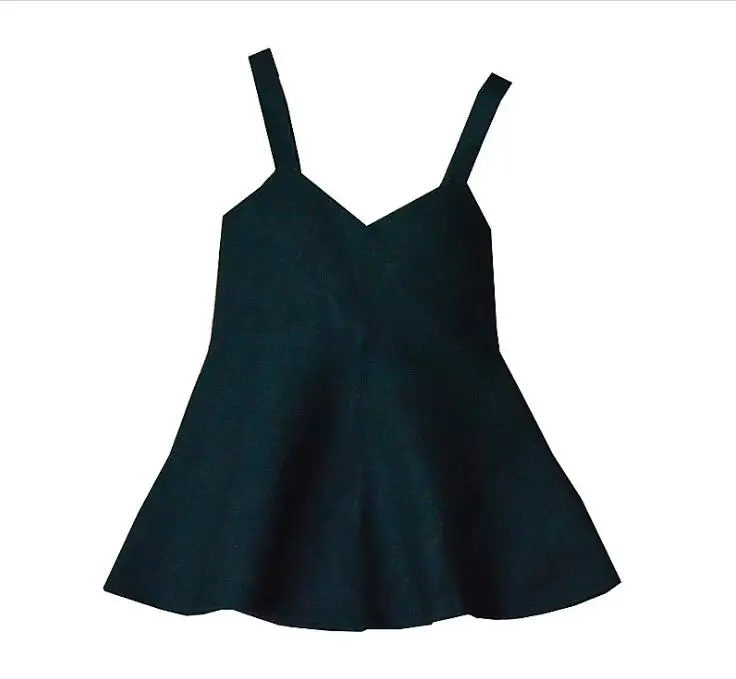 Girl Knitted sweater dresses Kids Girl Fashion V-neck dress Autumn Singlet Woolen Baby dress children clothes
