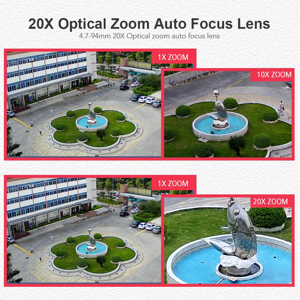 Wi Fi 1080P PTZ IP камера наружная Водонепроницаемая 20X Zoom 2MP CCTV купольная