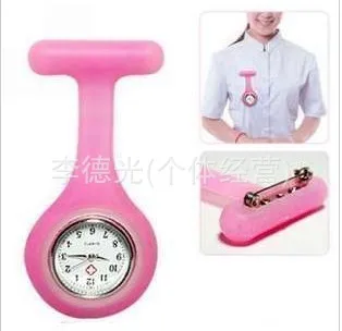 

Watch Silica Gel Safety Pin Circle Medical Use NURSE'S Watch Multi-functional Business Women's Silicone Watch