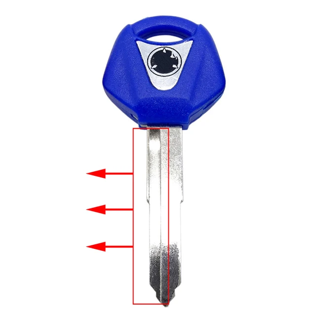 1 PCS Motorcycle Uncut Blade Blank Key Embryo Fit For YAMAHA YZF XJR1300 FJR1300 MT09 MT07 XJ6 TMax FZ6 FZ8 R3 R1 R6 Blue left