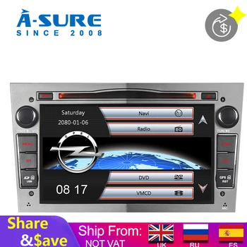 

A-Sure 2 Din Car Multimedia Auto Radio GPS DVD Player Navigation for OPEL Antara Vectra Zafira Astra Meriva Vivaro DAB+ BT SWC