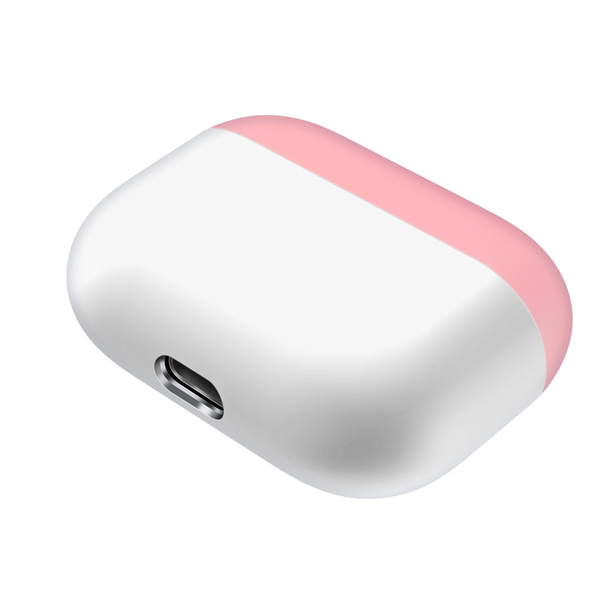 2 цвета жидкий силиконовый чехол для Airpods Pro Bluetooth наушники Мягкий защитный чехол для Apple Air Pods Pro Чехол для Airpods 3 - Цвет: pink white