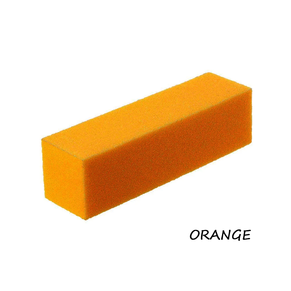 Orange Буферный блок для ногтей, 4 варианта полировки, шлифовальный буфер для домашнего профессионального маникюра, педикюра, набор, 1 шт. в упаковке - Цвет: Orange