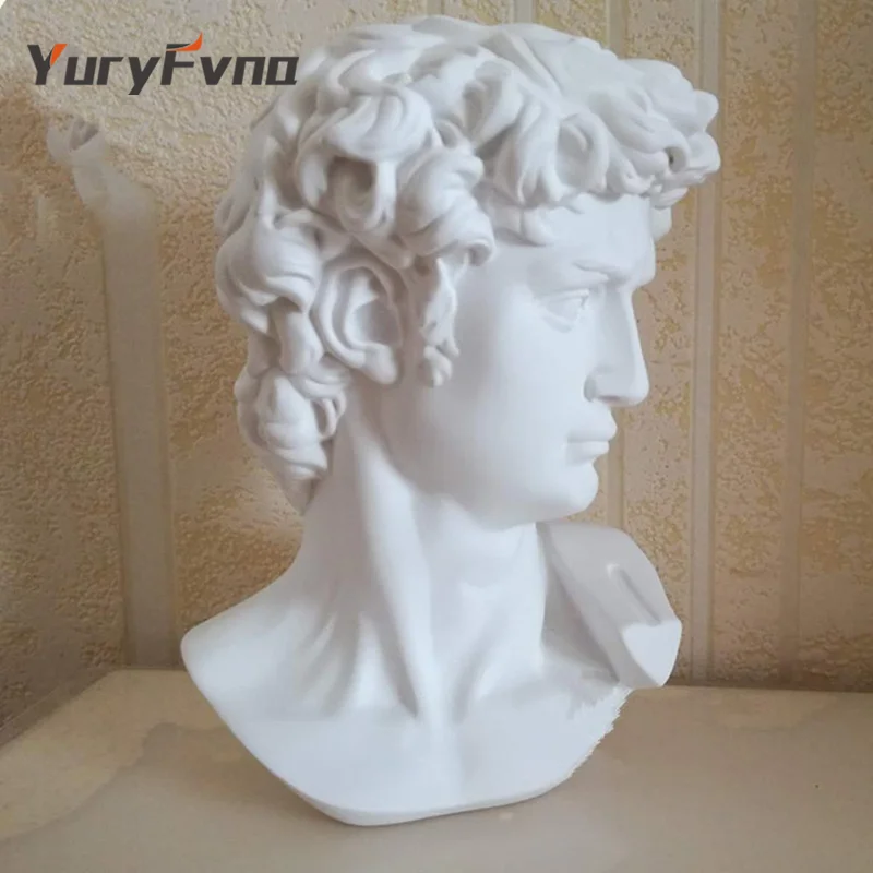 Статуя Давида YuryFvna головные портреты, статуэтка из гипса для украшения дома, художественная скульптура из смолы