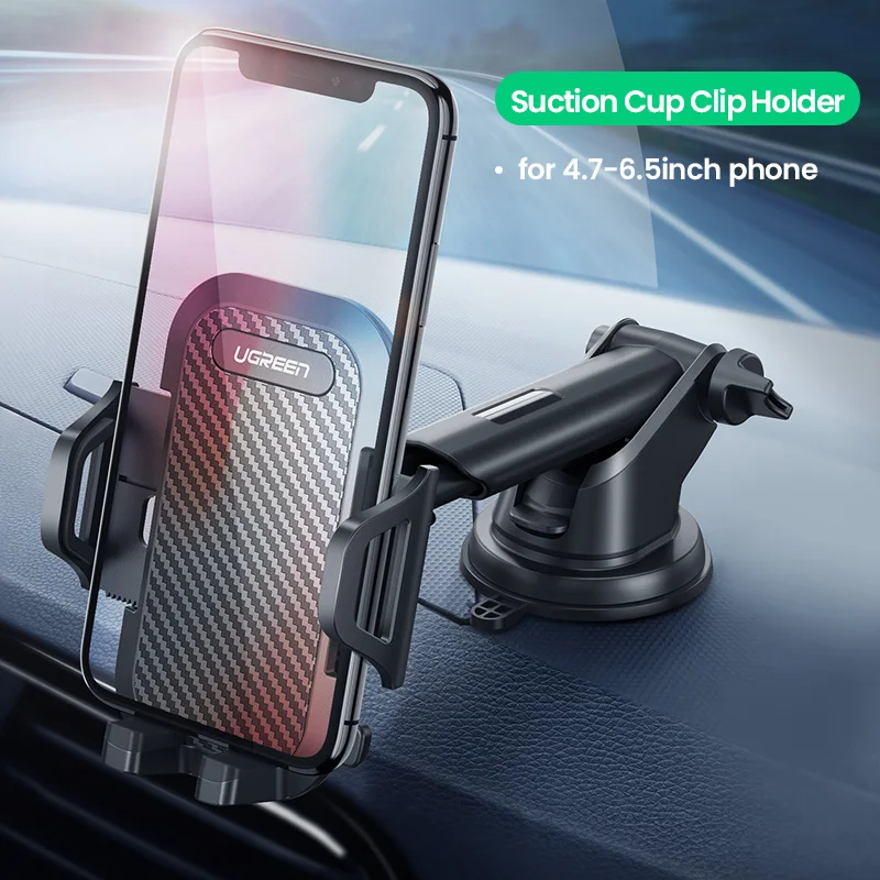 Ugreen Автомобильный держатель для телефона без магнитной гравитационной подставки в автомобиле держатель на присоске для вашего мобильного телефона Xiaomi iPhone X 11 - Color: Suction Cup Clip