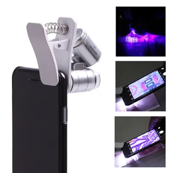 

Portable 60X 2LED Mini Pocket Microscope Loupe High Quality Multipurpose Reading Jeweler Magnifier With LED Lamp New
