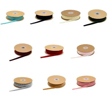 

1cm Assorted Colors Velvet Ribbon DIY Craft Sewing for Gift Wrapping Bow Making