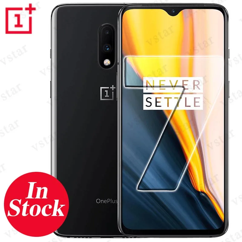 Мобильный телефон Oneplus 7 с глобальной ПЗУ 6,41 дюймов AMOLED дисплей Восьмиядерный Snapdragon 855 разблокировка экрана 3700 мАч NFC телефон