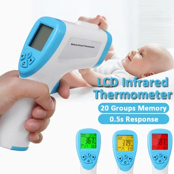 

Electric Forehead Thermometer No Touch Non-Contact Body Fever Head Ear Digital IR Infrared Thermometer