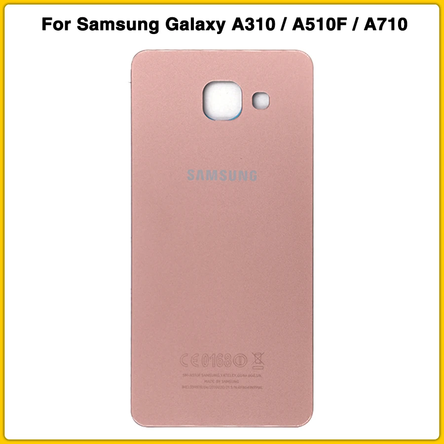 10 шт. чехол на заднюю панель для samsung Galaxy A3 A5 A7 A310 A510 A710 задняя крышка на батарейках задняя крышка на дверь стекло с наклейкой
