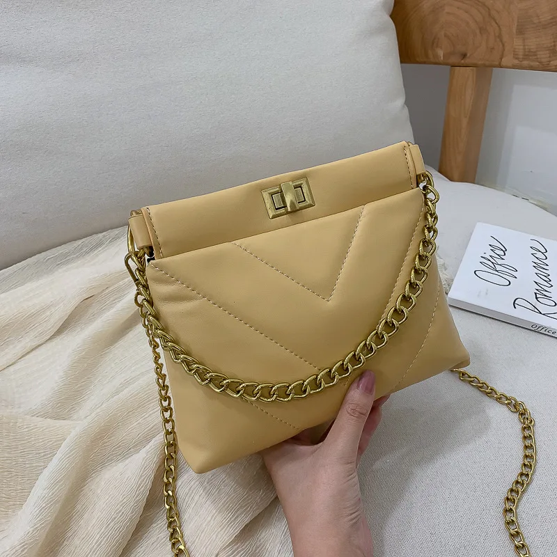 

Summer Textured Bag Women's 2019 New Style Korean-style Fashion Small Fresh Chain Versatile Shoulder Square Sling Bag