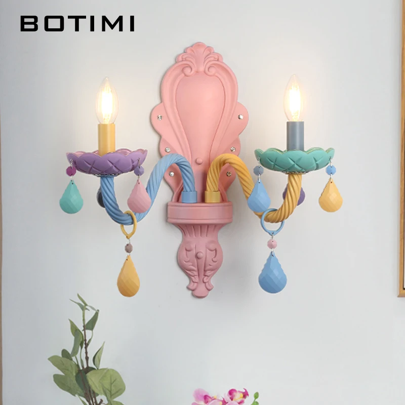 Хрустальная настенная лампа BOTIMI для спальни стеклянный настенный светильник
