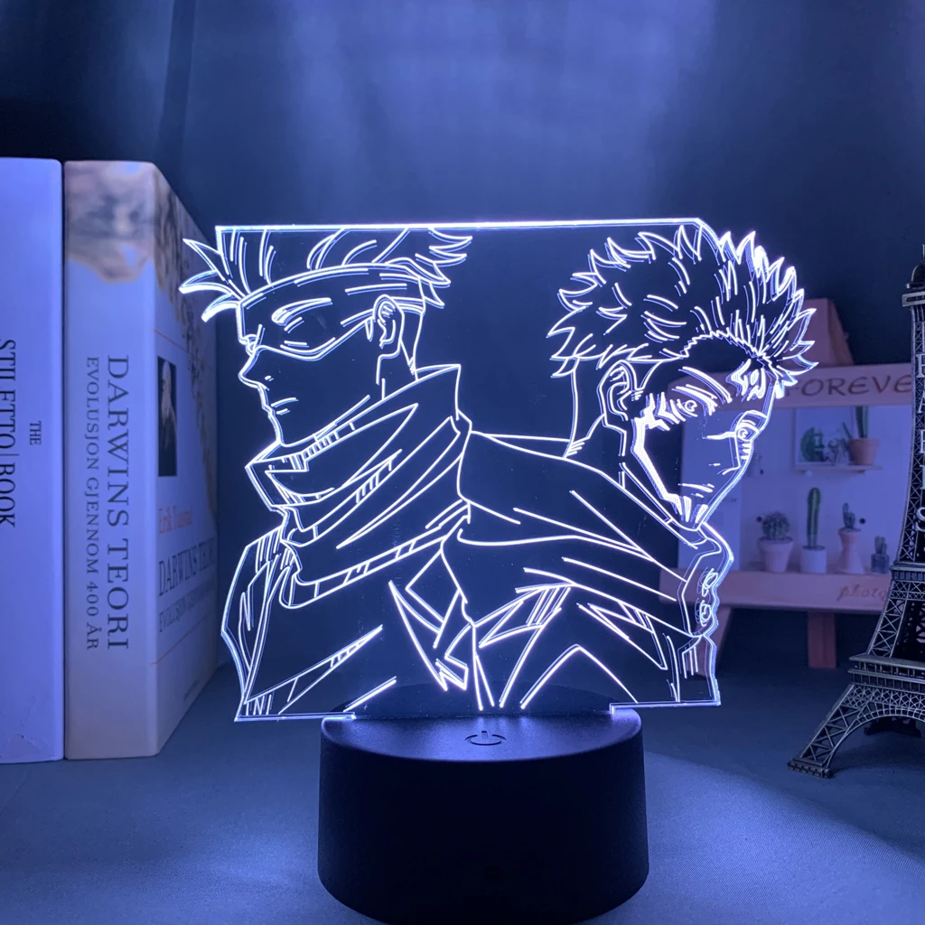 Anime Lamp Satoru Gojo Jujutsu Kaisen Led Night Light Yuji Itadori for Room Deco Birthday Gift Jujutsu Kaisen Lamp Yuji Itadori