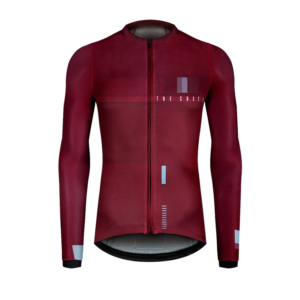 2019 best long sleeve pro team areo cycling jersey aero race fit cut with lightweight fabric UV protection men and women 5