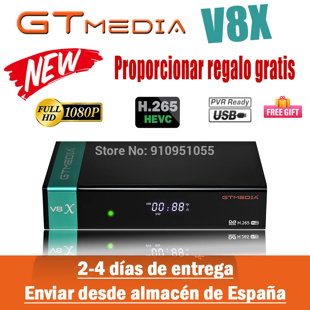 Newest Version Gtmedia V8X Satellite Receiver Upgraded by V8 Nova Support DVB-S2X CA Card Slot Built in Wifi No app | Электроника