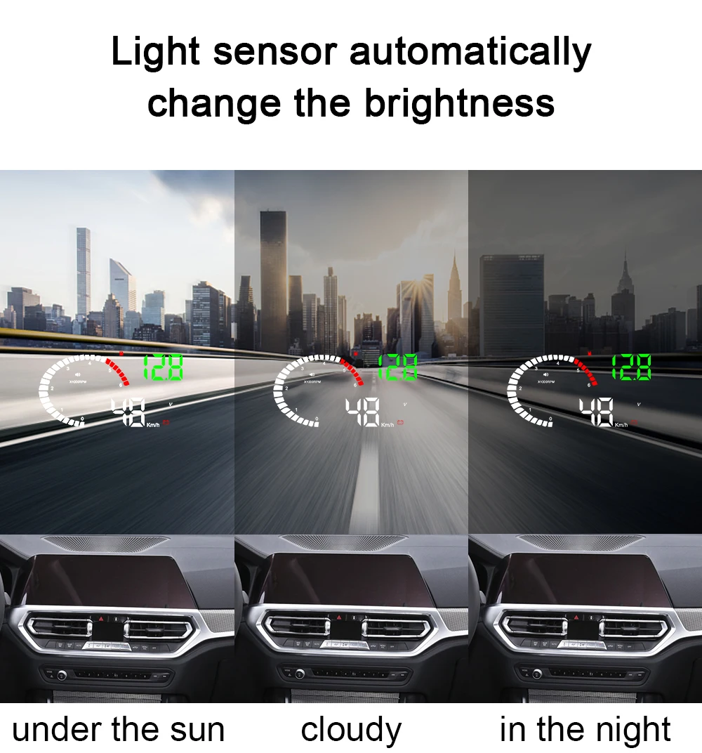 ڵ  ÷ ӵ   OBD2 HUD, 5.5 ġ A8 LED  ,  溸   , 4 ġ X6