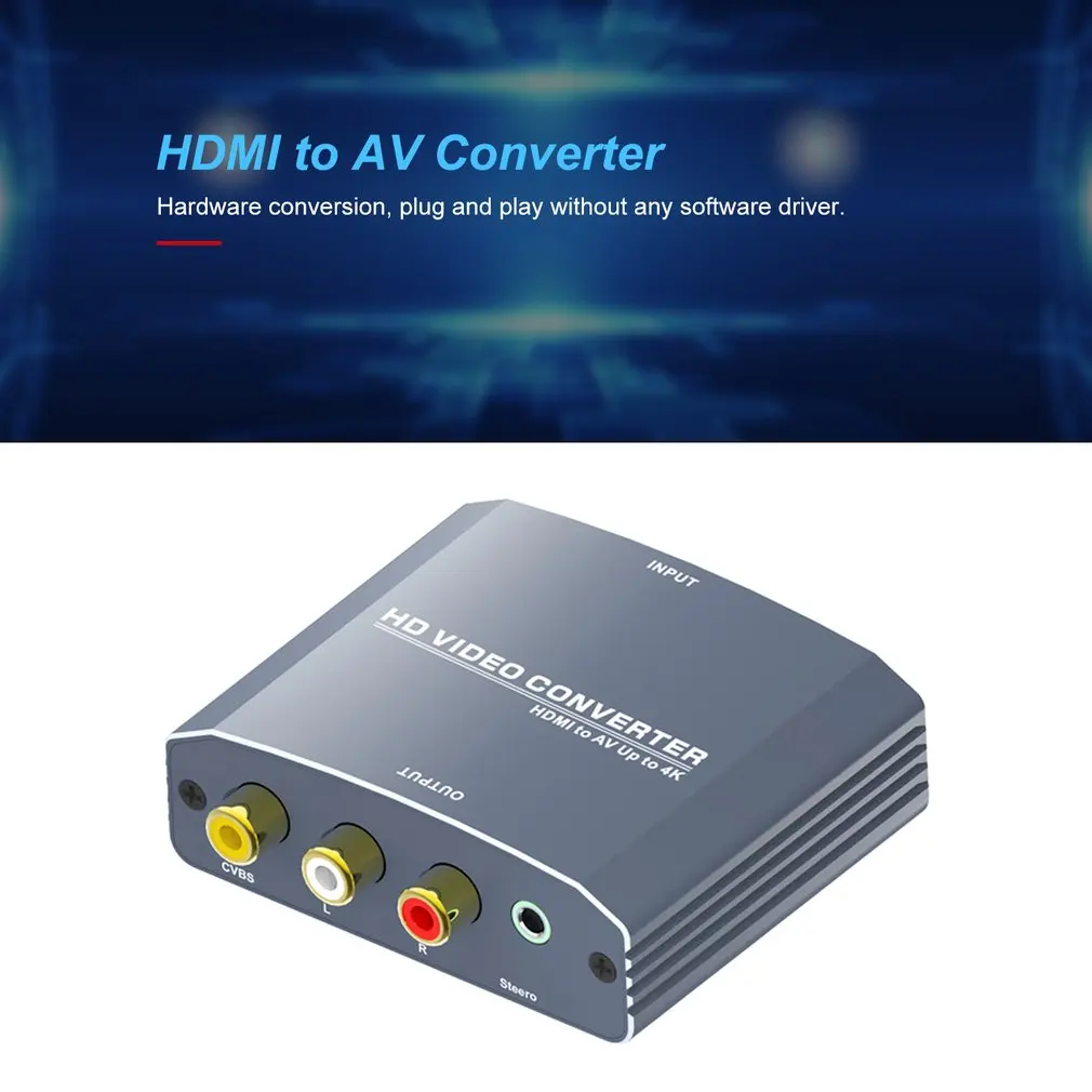 HDMI к видео аудио+ стерео конвертер Поддержка 480i/576i/480 p/576 p/720 p/1080i/1080 P/4 K разрешение для NTSC PAL