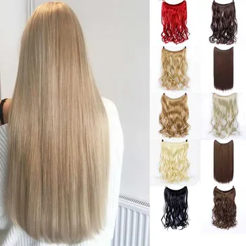 

DIANQI Fishing line hair natural long straight invisible line no clip in hair accessories heat resistant with growing hair