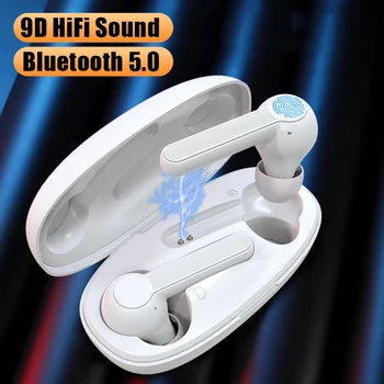 

TWS Bluetooth Earphones With Microphones Fingerprint Touch 9D HiFi Stereo Bass Noise Cancelling Headset True Wireless Headphones