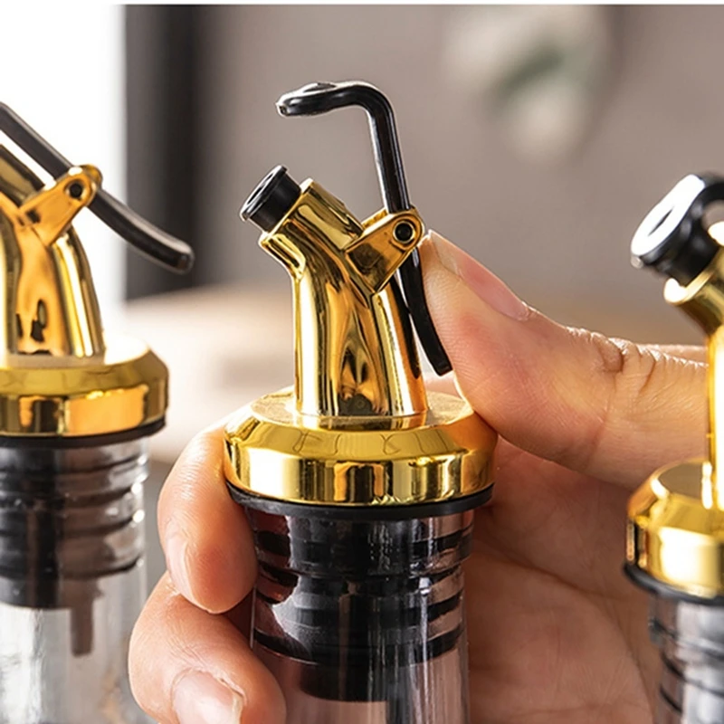 1 Pcs Oil Bottle Stopper Lock Plug Seal Leak-proof Food Grade Rubber Nozzle Sprayer Liquor Dispenser Wine Pourer Kitchen Bar Too