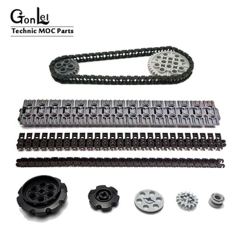 

100Pcs/lot Technic Link Chain with Beveled Reinforced Edge Building Blocks MOC Brick Parts Set 3711 57518 Motorcycle Tank Chain