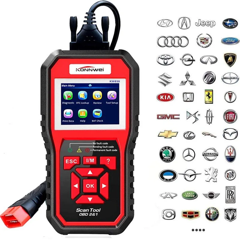 Профессиональный сканер OBD2 KW850 считыватель кодов OBD II Anto диагностический