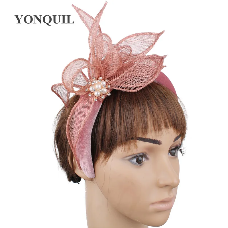 Женские Темно-синие аксессуары для волос шоу гонки millinery свадебные головные уборы для женщин Свадебная вечеринка очаровательные повязки элегантная Новая мода
