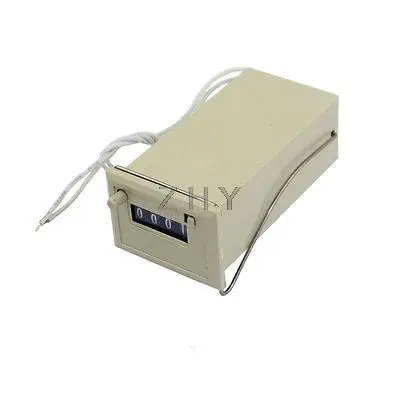 

AC 220V CSK4-NKW 4 Digits 2 White Wired Electronmagnetic Counter Gray