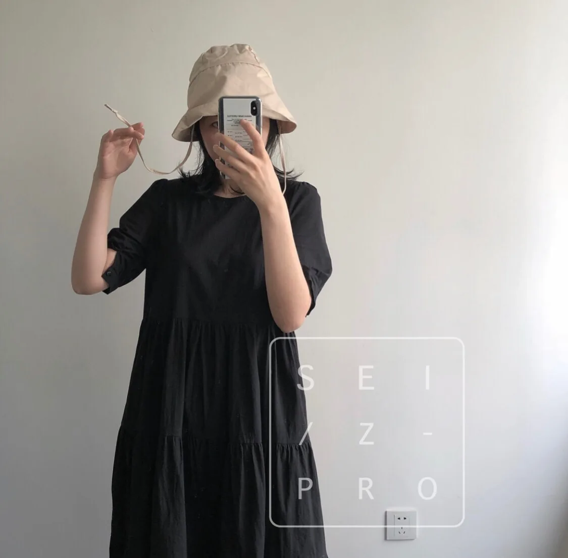 Новинка, летнее стильное платье Normcore, трапециевидная юбка с большим подолом, свободный крой, черно-белое платье в минималистском стиле