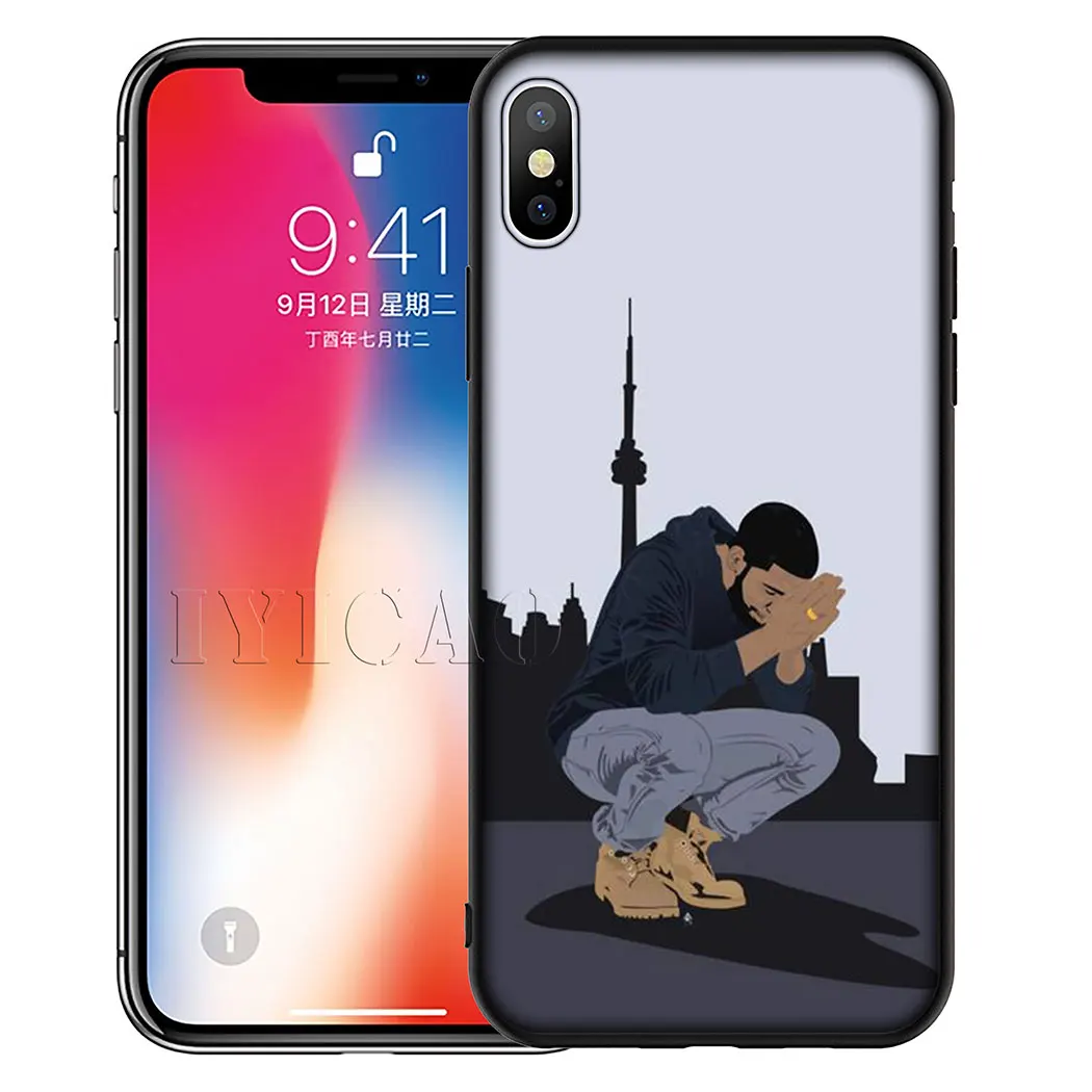 6 Мягкий силиконовый чехол IYICAO Rapper Drake для iPhone 11 Pro Max XR X XS Max 6 6S 7 8 Plus 5 5S SE - Цвет: 6