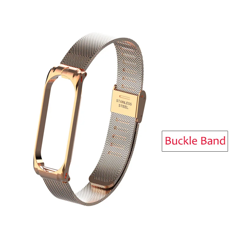 style 3 rose gold Металлический браслет из нержавеющей стали для Xiaomi mi, ремешок 4 mi Band 4, ремешок на запястье, браслет для mi band 3 mi Band 3, аксессуары для ремня - Цвет: style 3 rose gold