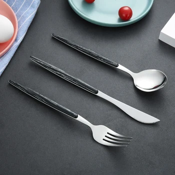 

Stainless Steel Cutlery Set Cute Fork Spoon Knife Set Gift Cutlery Set Stout Modern Giftbox Cubiertos Dorados Silverware AC50CS
