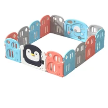 Valla bonita de pingüino para niños, valla de juego para bebé, estera para gatear, valla protectora para el hogar