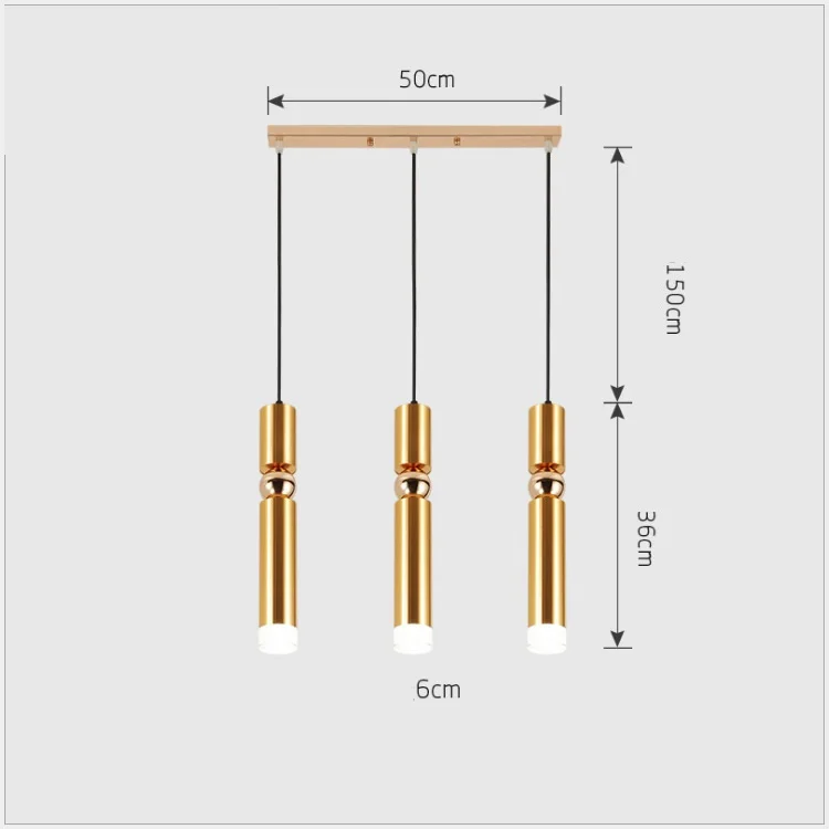 3-Lamps System Long LukLoy современный светодиодный подвесной светильник, Потолочная подвесная труба, Подвесная лампа для гостиной, обеденного стола, кухонного острова - Цвет корпуса: 3-Lamps System Long
