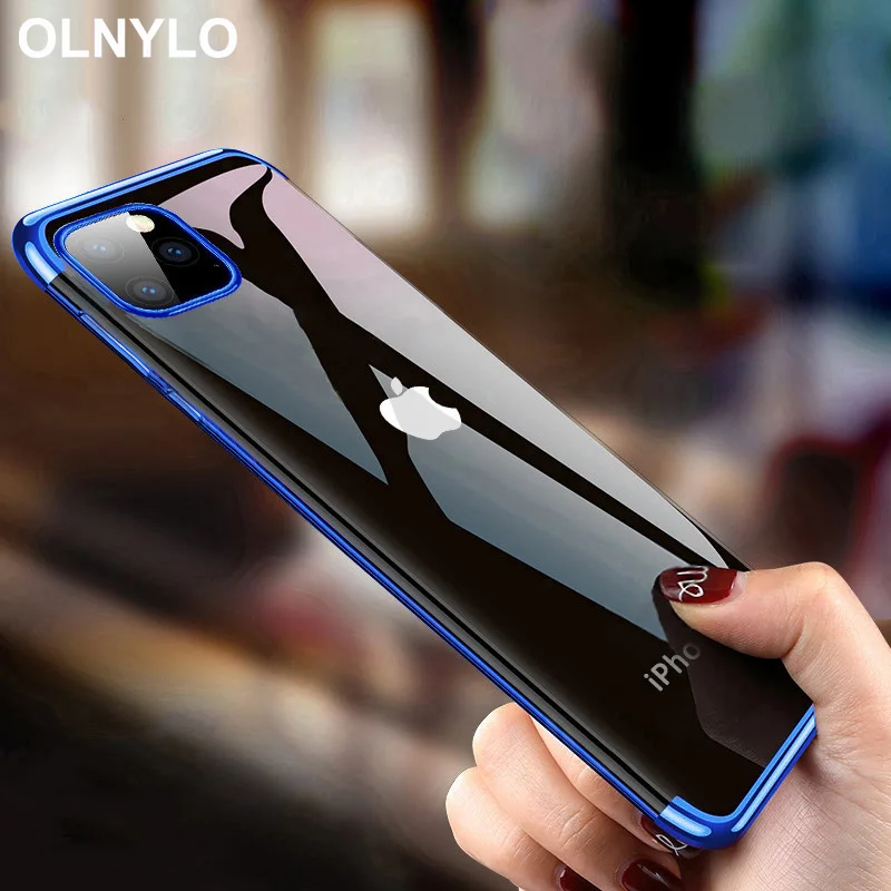 

For iPhone 11 Pro Max 2019 Case On For iPhone 7 8 6 s 6S Plus X XR XS Max Cover Transparent Bumper TPU Silicone Shockproof Cases