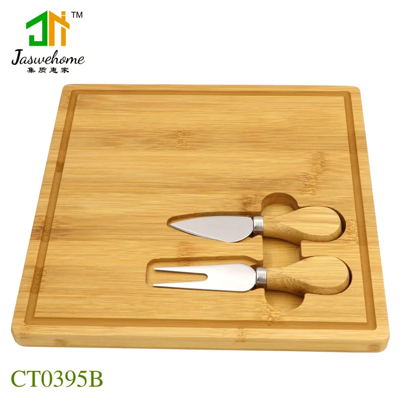 

2pcs Stainless Steel Cheese Knife Set With a Bamboo Board New Bamboo Cheese Board Cheese Knife Set Cheese tools