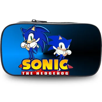 

Cartoon Anime Kids Pencil Case Hot Game Sonic the Hedgehog Pattern Students Stationery Storage Box Children's School Pen Bags