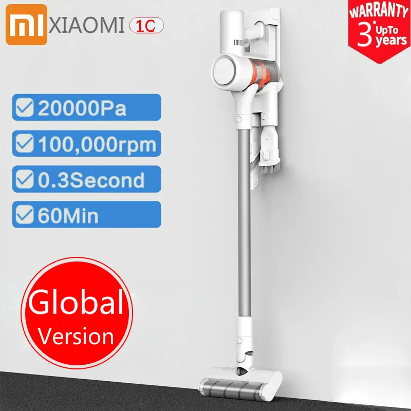 Xiaomi MIJIA 1C ручной беспроводной пылесос 120AW Cyclone фильтр подметания 20000Pa всасывания