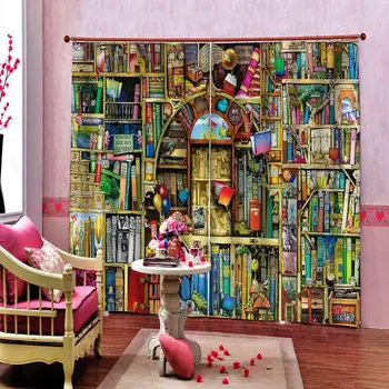

color book curtains for bedroom living room 3D Curtain Luxury Blackout Window Curtain Living Room Blackout curtain