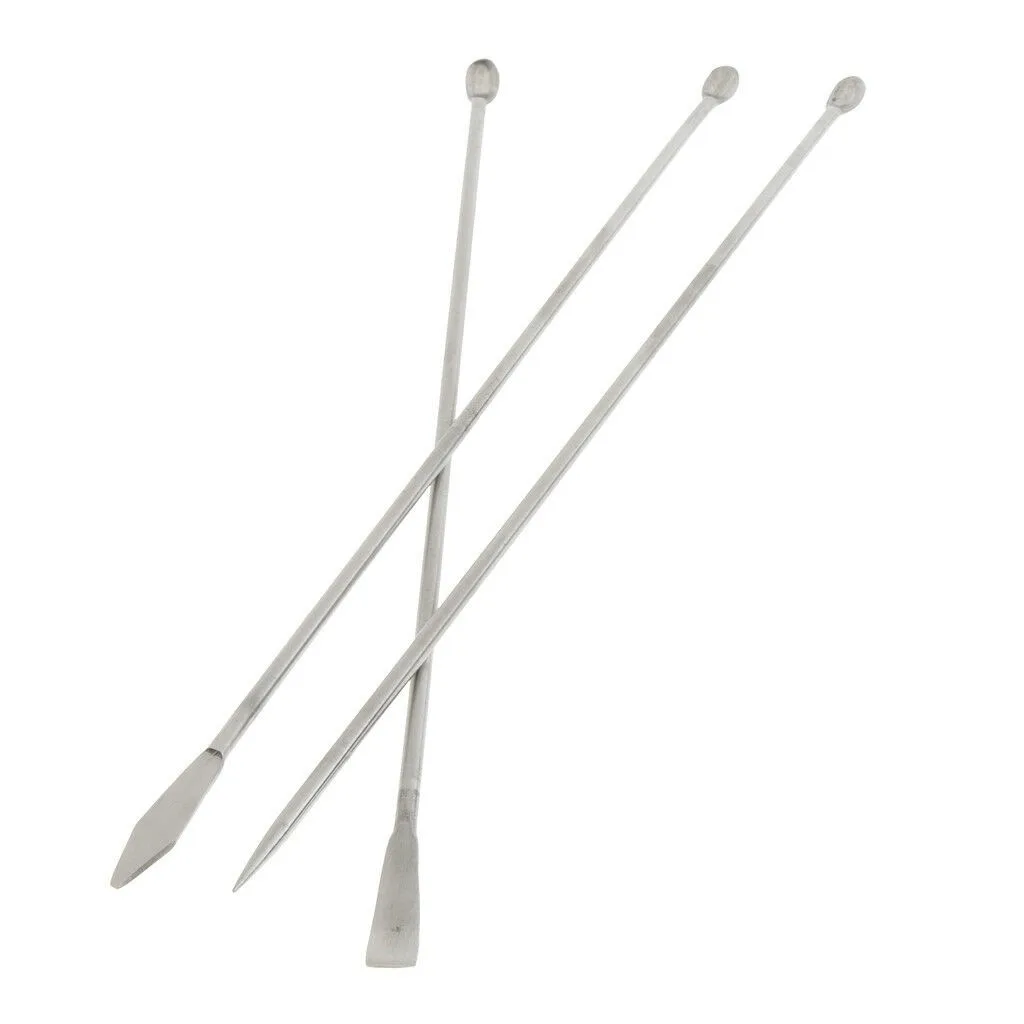 Lab Spoon Spatula 3PCS Stainless Steel For Lab Powder Measuring Sampling Mixing Scoop