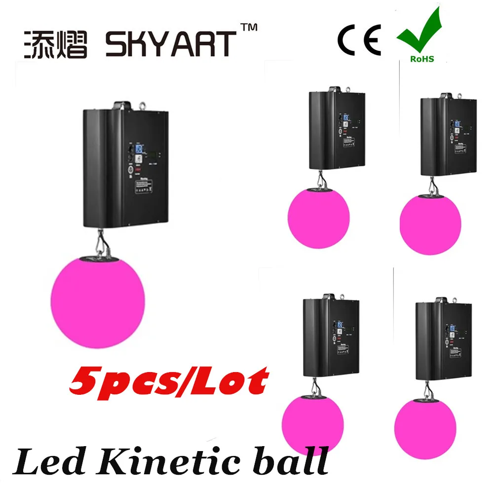 

Free Shipping 5pcs/Lot Full Color Dmx Winch Stage Lifting Ball Led Kinetic Light