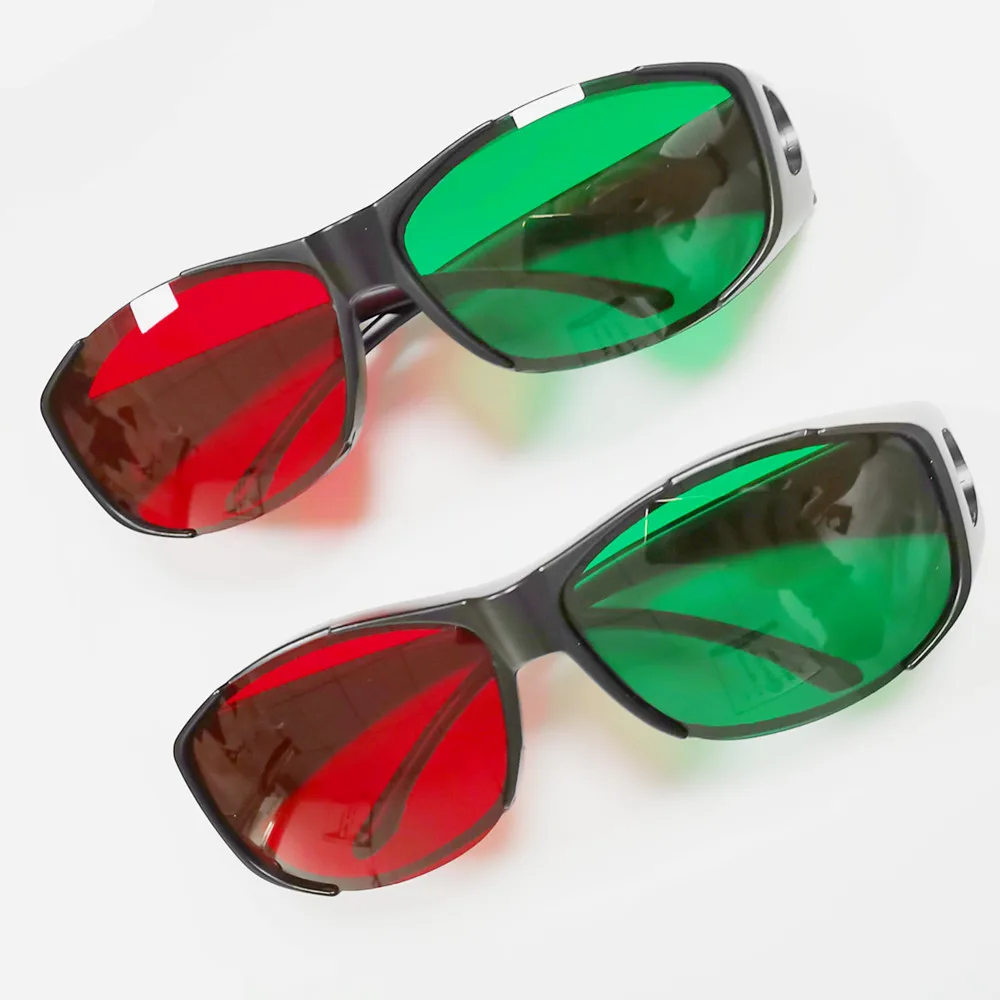 2pcs Anaglyph 3D Therapy,Big Frame Plastic Magenta/Red Green/Green Red/Amber Blue 3D Glasses for Movie Game DVD Visions/Cinemas