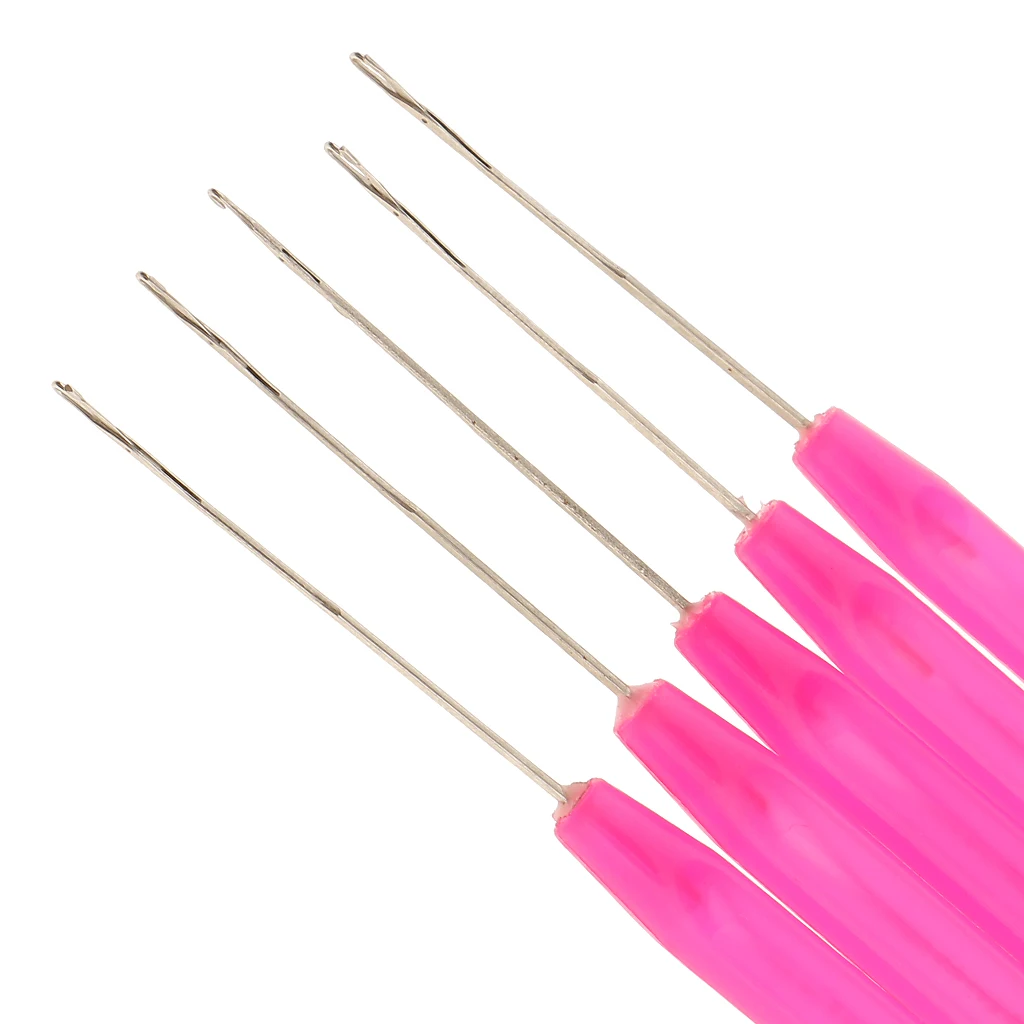 5pcs Plastic Pulling Hook Loop Needle Tools for Micro Ring Hair Extensions Pulling Needle Hair Extension Tools 5pcs Plastic Pulling Hook Loop Needle Tools for Micro Ring Hair Extensions Pulling Needle Hair Extension Tools