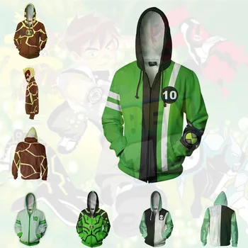 

Anime Hoodie Sweatshirts ben10 Alien Force Cosplay Anime Hoodie 3D Men Woman Top Jackets Coats New