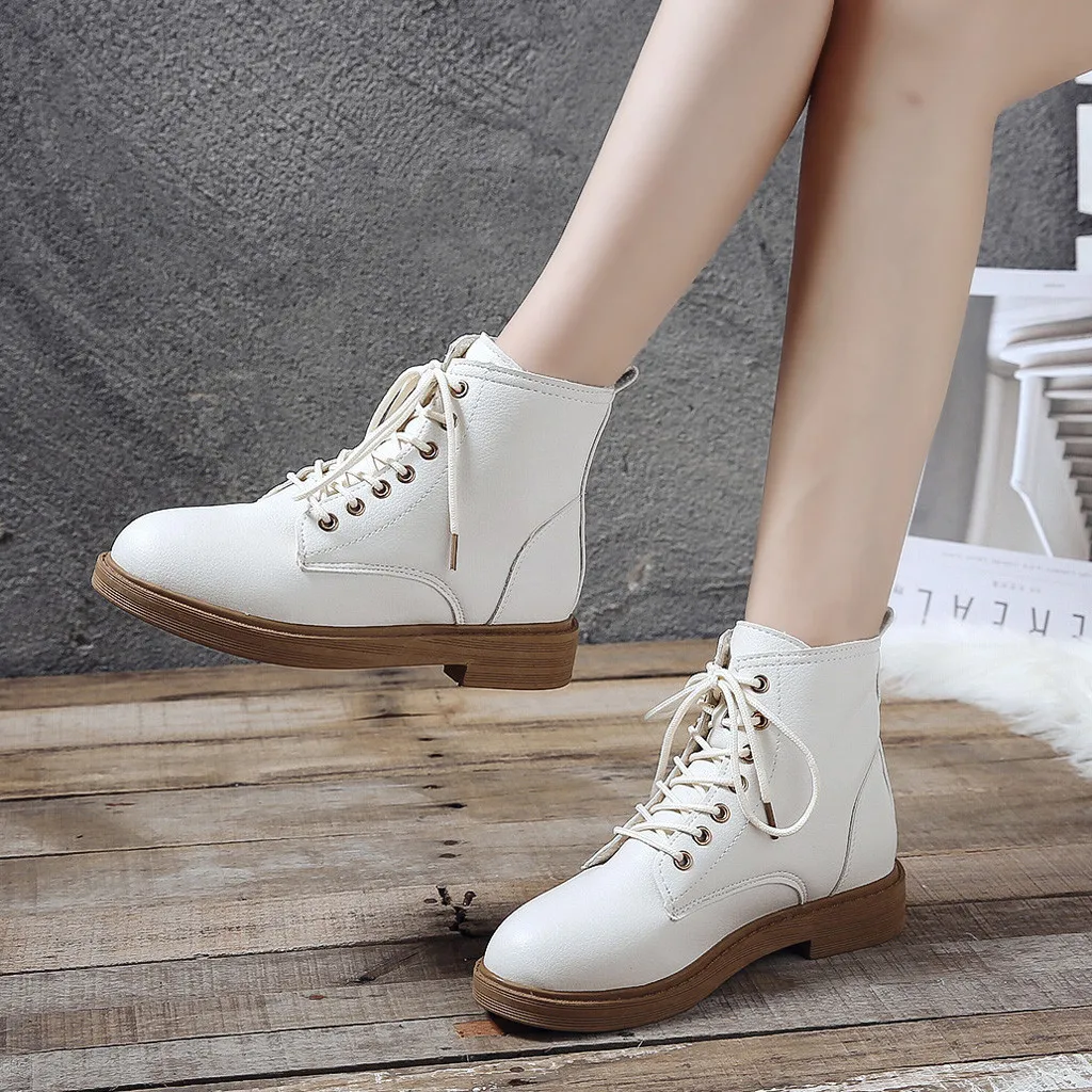 Женская обувь коллекция 2019 года сезон осень зима женские Ботинки martin зимние