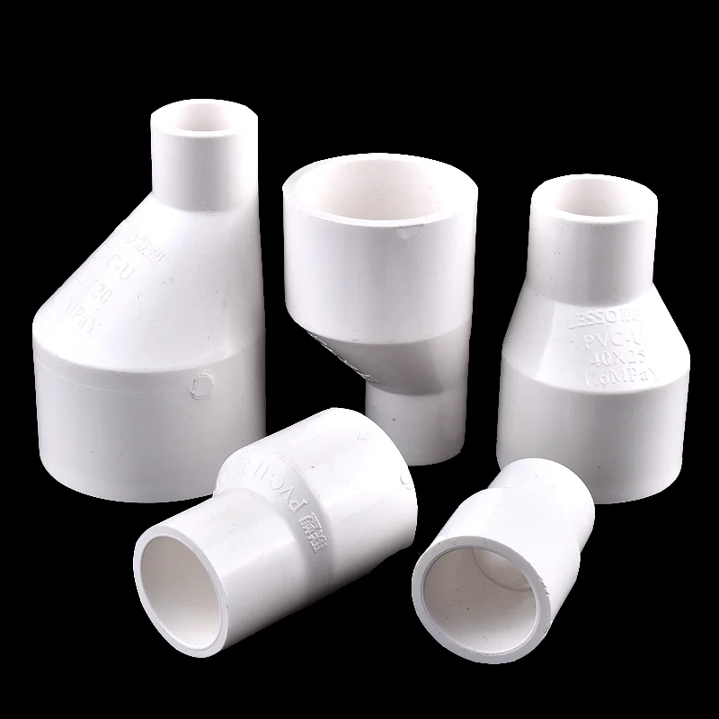 1Pc PVC Gerade Exzentrische Reduzierer Anschlüsse, Garten Bewässerung Wasser Rohr Joint Entwässerung Rohr Zubehör Aquarium Adapter – Detail 6