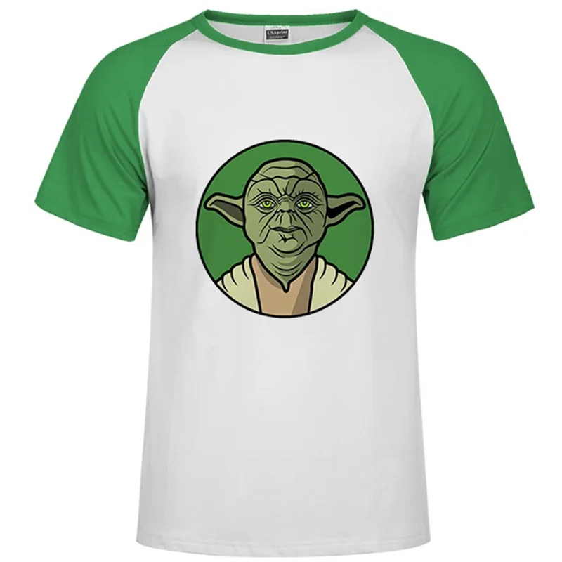 Raglan green 46 Г. Милая детская футболка для мальчиков йода белая Рождественская футболка с покемонами Звездные войны модная мужская уличная одежда в подарок - Цвет: Raglan green 46